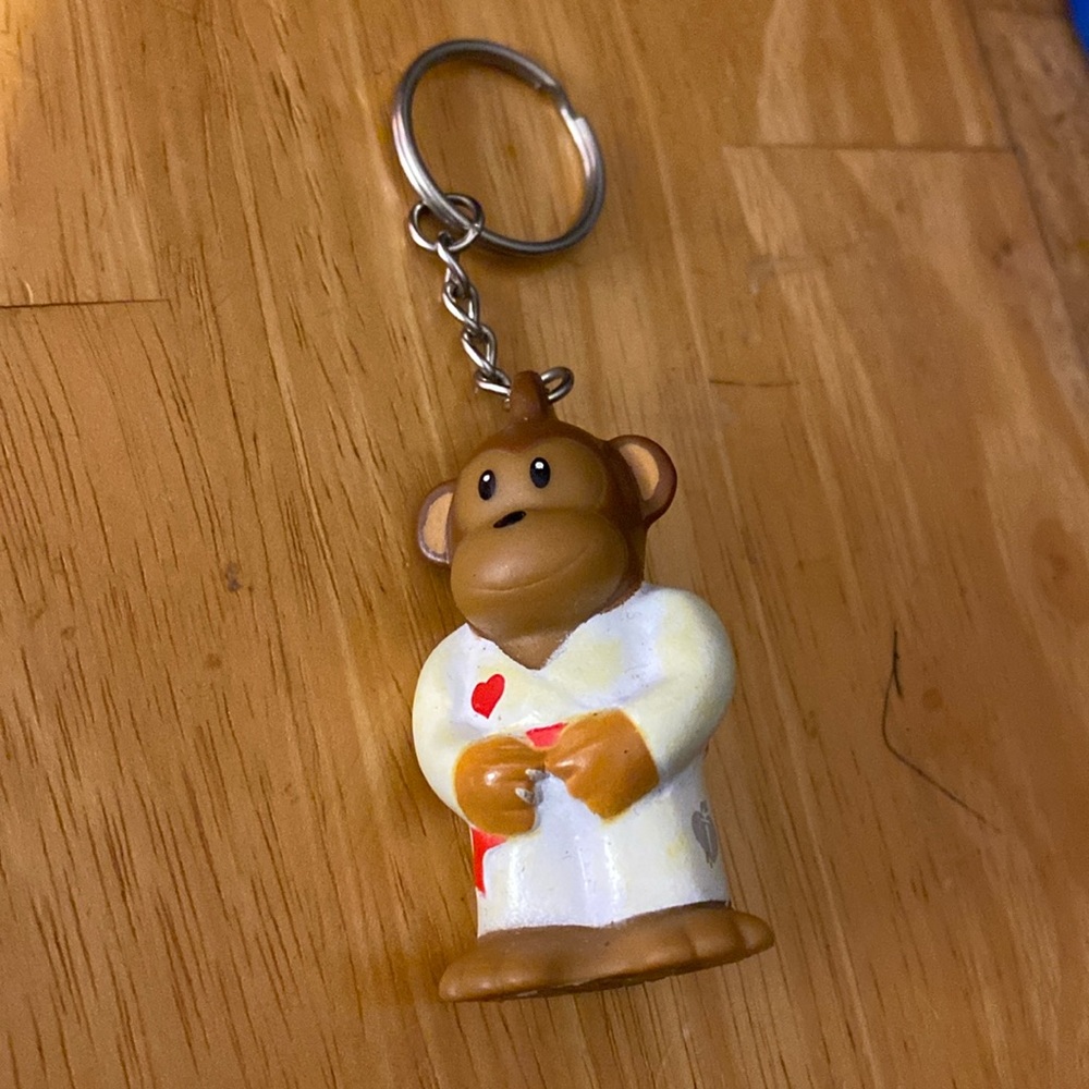 American Heart Association Martia N. Mutley Monkey Keychain Collectible in great